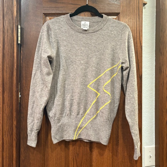 Bloomingdale’s Madeline Thompson x AQUA $88 Lightning Bolt Crewneck Sweater S - Picture 3 of 7